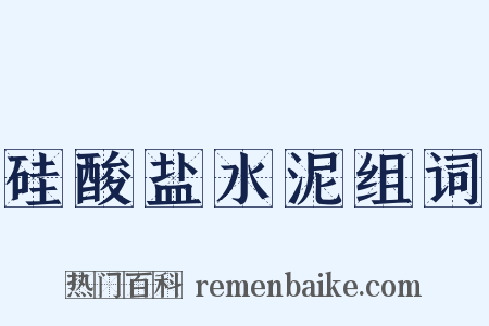 硅酸盐水泥组词是什么意思的图片